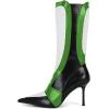 imageFSJ Women Stiletto Heel Knee High Boots Sexy Pointed Toe Animal Abdomen Multicolor Soft Leather High Heels Stretch Fashion Shoes Size 416 USGreenblackwhite