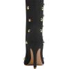 imageFSJ Women Studded Stiletto High Heel Over the Knee Boots Pointed Toe Side Zipper Thigh High Boot Long Fall Winter Sexy Stretch Suede Shoes Size 416 USBlack
