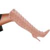 imageFSJ Women Studded Stiletto High Heel Over the Knee Boots Pointed Toe Side Zipper Thigh High Boot Long Fall Winter Sexy Stretch Suede Shoes Size 416 USPink