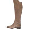 imageFSJ Women Studs Low Stacked Heel Riding Wide Calf Knee High Boots Round Toe Pull On Flats Long Boots Western Zipper Dress Shoes Size 415 USKahaki