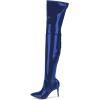 imageFSJ Women Thigh High Long Boots Over The Knee Pointed Toe Fashion High Heels ShoesBlue