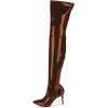 imageFSJ Women Thigh High Long Boots Over The Knee Pointed Toe Fashion High Heels ShoesBrown