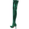 imageFSJ Women Thigh High Long Boots Over The Knee Pointed Toe Fashion High Heels ShoesGreen