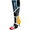 imageFSJ Women Colorful Square Toe Knee High Long Boots Stylish Multicolor Stiletto High Heels Side Zipper Patent Leather Shoes Size 415 USBlack