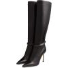 imageFSJ Women Fashion Pointed Toe Stiletto High Heel Knee High Boots Classic Side Zipper Party Dress Ladies Shoes Size 415 USBlack