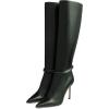 imageFSJ Women Fashion Pointed Toe Stiletto High Heel Knee High Boots Classic Side Zipper Party Dress Ladies Shoes Size 415 USDark Green