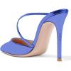 imageFSJ Women Chic Pointy Toe Mules Stiletto High Heels Sandals Strappy Slide Dress Party Wedding Shoes with Buckle Size 415 USBlue