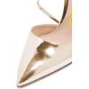 imageFSJ Women Chic Pointy Toe Mules Stiletto High Heels Sandals Strappy Slide Dress Party Wedding Shoes with Buckle Size 415 USGold