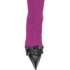 imageFSJ Women Elegant Knee High Long Boots Closed Toe Mid Kitten Heels Fashion Ruffles Shoes Size 415 USFushcia