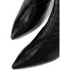 imageFSJ Women Over the Knee Boots Wedge Heel Pointed Toe Thigh High Booties with Side Zipper Comfortable Thick High Heel Trendy Ladies Prom Club Long Boots Size 415 USBlack