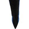 imageFSJ Women Over the Knee Thigh High Boots Sexy Pointed Toe Stiletto High Heel Multicolor Long Stretch Suede Nightclub Party Dress Shoes Size 416 USBlue and Black