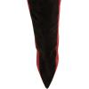 imageFSJ Women Over the Knee Thigh High Boots Sexy Pointed Toe Stiletto High Heel Multicolor Long Stretch Suede Nightclub Party Dress Shoes Size 416 USRed and Black