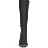 imageFSJ Women Retro Knee High Combat Boots Stacked Block Heels Almond Toe Laceup Zipper Party Winter Boots Shoe Size 415 USBlack