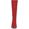 imageFSJ Women Retro Knee High Combat Boots Stacked Block Heels Almond Toe Laceup Zipper Party Winter Boots Shoe Size 415 USRed