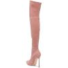 imageFSJ Women Sexy Thigh High Tall Boots Over The Knee Boots Pointed Toe High Stiletto Heels Faux Suede Stretch Party Club Ladies Fall Winter Shoes Size 415 USPink