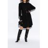 imageFSJ Women Stylish Chain Heel Knee High Boots Rounded Toe Side Zip Boot Wide Calf Fashion High Heel Daily Wear Casual Outing Shoes Size 416 USBlack