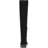 imageFSJ Women Stylish Over The Knee Low Block Flat Heel Boots Thigh High Comfy Faux Suede Closed Toe Stretch Riding Boots Size 416 USBlack
