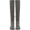 imageFSJ Women Stylish Over The Knee Low Block Flat Heel Boots Thigh High Comfy Faux Suede Closed Toe Stretch Riding Boots Size 416 USGrey