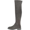 imageFSJ Women Stylish Over The Knee Low Block Flat Heel Boots Thigh High Comfy Faux Suede Closed Toe Stretch Riding Boots Size 416 USGrey