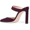 imageFSJ Women Fashion Satin Pointed Toe Sandal Stiletto High Heels Mules Slip On Shoes Size 415 USDark Red