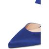imageFSJ Women Fashion Satin Pointed Toe Sandal Stiletto High Heels Mules Slip On Shoes Size 415 USRoyal Blue