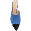 imageFSJ Women Fashion TwoTone Pointed Toe Mules High Heels Pumps Slip On Sandals Shoes Size 415 USBlue