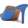 imageFSJ Women Fashion TwoTone Pointed Toe Mules High Heels Pumps Slip On Sandals Shoes Size 415 USBlue