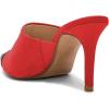 imageFSJ Women Fashion TwoTone Pointed Toe Mules High Heels Pumps Slip On Sandals Shoes Size 415 USRed