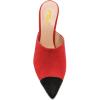 imageFSJ Women Fashion TwoTone Pointed Toe Mules High Heels Pumps Slip On Sandals Shoes Size 415 USRed