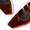 imageFSJ Women Low Cone Heel Mules Velvet Closed Square Toe Pearl Buckle Strap Slip On Pumps Backless Slide Sandals Office Dress Shoes Size 415 USBrown