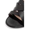 imageFSJ Women Strappy Satin Open Toe Sandals Stiletto High Heels Mules Slip On Shoes Size 415 USBlack