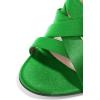 imageFSJ Women Strappy Satin Open Toe Sandals Stiletto High Heels Mules Slip On Shoes Size 415 USGreen