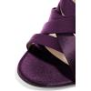 imageFSJ Women Strappy Satin Open Toe Sandals Stiletto High Heels Mules Slip On Shoes Size 415 USPurple