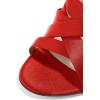imageFSJ Women Strappy Satin Open Toe Sandals Stiletto High Heels Mules Slip On Shoes Size 415 USRed