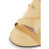 imageFSJ Women Strappy Satin Open Toe Sandals Stiletto High Heels Mules Slip On Shoes Size 415 USYellow