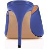 imageFSJ Women Stylish Peep Toe Mules Stiletto High Heels Pumps Slide Sandals Casual Shoes Size 415 USBlue