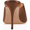 imageFSJ Women Stylish Peep Toe Mules Stiletto High Heels Pumps Slide Sandals Casual Shoes Size 415 USBrown