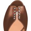 imageFSJ Women Stylish Peep Toe Mules Stiletto High Heels Pumps Slide Sandals Casual Shoes Size 415 USBrown