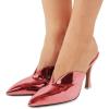 imageWomen Pointed Toe Spool High Heel Mules Pumps Backless Slide Sandals Party Dress Shoes Size 415 USCoral