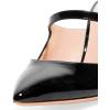 imageWomen Thin High Heel Mary Jane Pumps Pointed Toe Slide Sandals Backless Mules Shoes SizeBlack