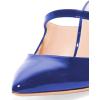 imageWomen Thin High Heel Mary Jane Pumps Pointed Toe Slide Sandals Backless Mules Shoes SizeBlue