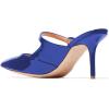 imageWomen Thin High Heel Mary Jane Pumps Pointed Toe Slide Sandals Backless Mules Shoes SizeBlue