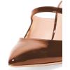 imageWomen Thin High Heel Mary Jane Pumps Pointed Toe Slide Sandals Backless Mules Shoes SizeBrown