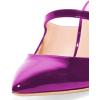 imageWomen Thin High Heel Mary Jane Pumps Pointed Toe Slide Sandals Backless Mules Shoes SizePurple
