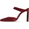 imageFSJ Women Fashion Satin Pointed Toe Sandal Stiletto High Heels Mules Slip On Shoes Size 415 USWine