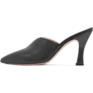 imageWomen Pointed Toe Spool High Heel Mules Pumps Backless Slide Sandals Party Dress Shoes Size 415 USBlackpu