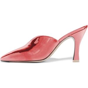 imageWomen Pointed Toe Spool High Heel Mules Pumps Backless Slide Sandals Party Dress Shoes Size 415 USCoral