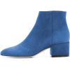 imageFSJ Women Comfortable Chunky Low Heeled Ankle Booties Round Toe Shoes with Side Zipper Size 415 USBlue Suede