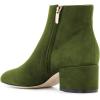 imageFSJ Women Comfortable Chunky Low Heeled Ankle Booties Round Toe Shoes with Side Zipper Size 415 USGreen Suede