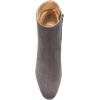 imageFSJ Women Comfortable Chunky Low Heeled Ankle Booties Round Toe Shoes with Side Zipper Size 415 USGrey Suede